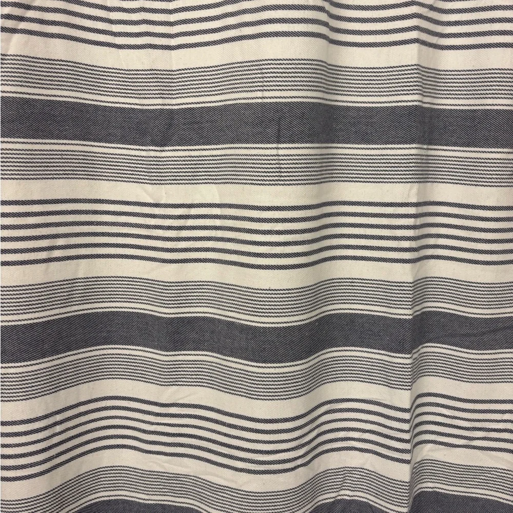 RALPH LAUREN Striped Gray and White Shower Curtain